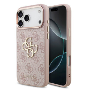 Guess 4G Big Classic Logo Case for iPhone 18 Pro / 17 Pro – Pink / Gold – Θήκη Προστασίας για iPhone 18 Pro / 17 Pro σε Ροζ / Χρυσό Χρώμα
