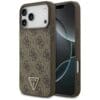 Guess Leather 4G Triangle Strass MagSafe Case for iPhone 18 Pro Max / 17 Pro Max – Brown – Θήκη Προστασίας για iPhone 18 Pro Max / 17 Pro Max σε Καφέ Χρώμα