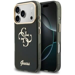 Guess IML 4G Script Metal Case for iPhone 18 Pro / 17 Pro – Black – Θήκη Προστασίας για iPhone 18 Pro / 17 Pro σε Μαύρο Χρώμα
