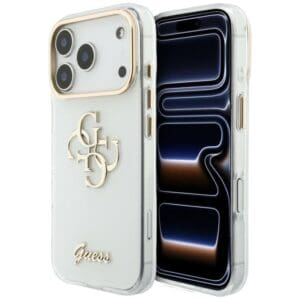 Guess IML 4G Script Metal Case for iPhone 18 Pro Max / 17 Pro Max – White – Θήκη Προστασίας για iPhone 18 Pro Max / 17 Pro Max σε Λευκό Χρώμα