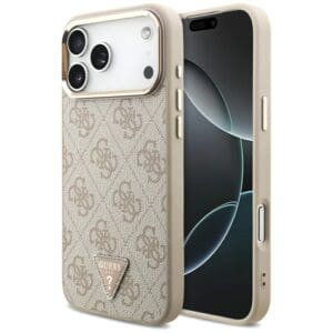 Guess 4G Triangle Logo MagSafe Case for iPhone 18 Pro Max / 17 Pro Max – Pink / Gold – Θήκη Προστασίας για iPhone 18 Pro Max / 17 Pro Max σε Ροζ / Χρυσό Χρώμα