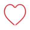 Forever - Neon LED Light HEART red Bat + USB FLNE07 - Διακοσμητικό Φωτιστικό σε σχήμα καρδιάς