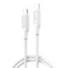 XO - NB-Q265B Καλώδιο Φόρτισης PD USB-C σε USB-C 1,0m 60W - Λευκό
