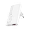 Allity Διπλός Φορτιστής GaN PD QC ATC- 02-65W AC 1x USB-C + 1x USB-A 65W Λευκός