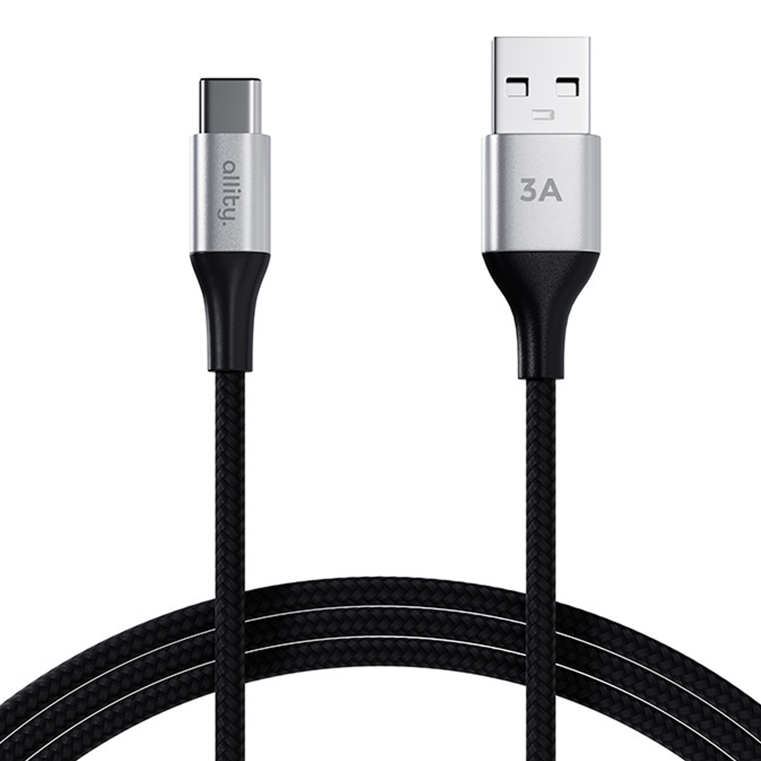Καλώδιο Allity AUC-01 USB-A - USB-C 1,0 m 3A μαύρο