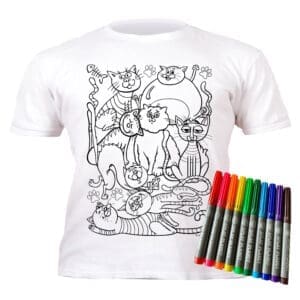 Splat Planet Πλενόμενο T-Shirt Ζωγραφικής "Kitty Cats" με Μαρκαδόρους (7-8 Ετών)