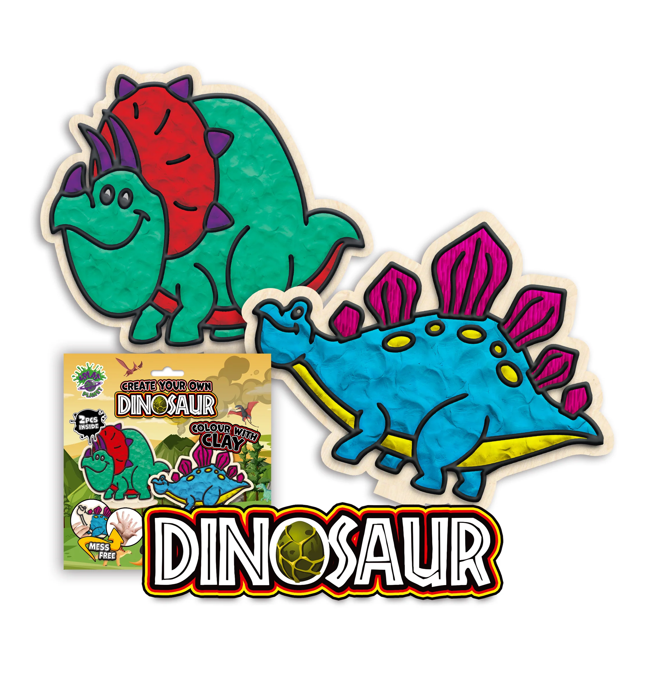 Splat Planet Mess-Free Σετ Χειροτεχνίας με Πηλό “Dinosaur”