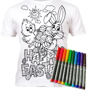 Splat Planet Πλενόμενο T-Shirt Ζωγραφικής "Easter" με Μαρκαδόρους (5-6 Ετών)