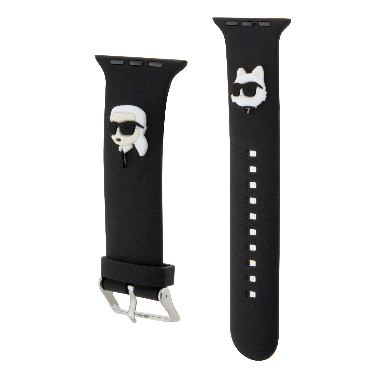 Karl Lagerfeld “Karl & Choupete’s Head” Collection Λουράκι για Apple Watch 4/5/6/7/SE 42/44/45mm (Μαύρο – KLAWLSLKCNK)