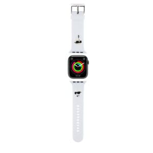 Karl Lagerfeld “Karl & Choupete’s Head” Collection Λουράκι για Apple Watch 4/5/6/7/SE 38/40/41mm (Λευκό – KLAWMSLKCNH)