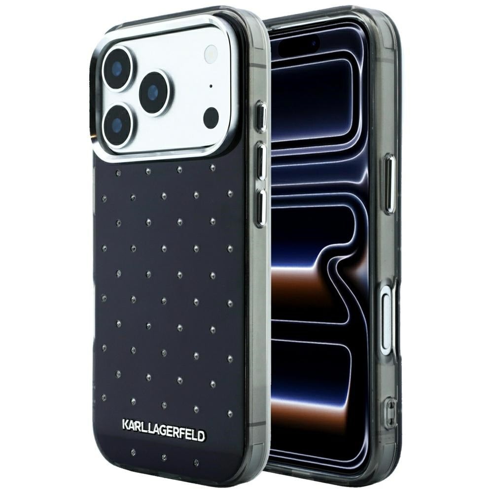 Karl Lagerfeld IML Rhinestones Allover and Electroplated Case for iPhone 18 Pro / 17 Pro – Black – Θήκη Προστασίας για iPhone 18 Pro / 17 Pro σε Μαύρο Χρώμα