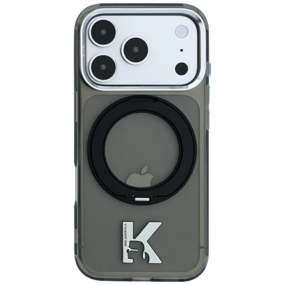 Karl Lagerfeld IML Ring Stand 360 Kameo Metal MagSafe Case for iPhone 18 Pro / 17 Pro – Black – Θήκη Προστασίας για iPhone 18 Pro / 17 Pro σε Μαύρο Χρώμα