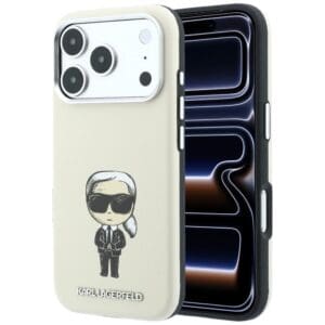 Karl Lagerfeld Smooth Ikonik Sketch MagSafe Case for iPhone 18 Pro / 17 Pro – Beige – Θήκη Προστασίας για iPhone 18 Pro / 17 Pro σε Μπεζ Χρώμα