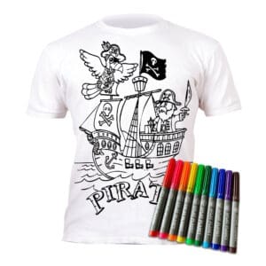 Splat Planet Πλενόμενο T-Shirt Ζωγραφικής "Pirate" με Μαρκαδόρους (5-6 Ετών)
