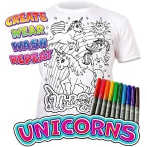 Splat Planet Πλενόμενο T-Shirt Ζωγραφικής "Unicorn" με Μαρκαδόρους (3-4 Ετών)