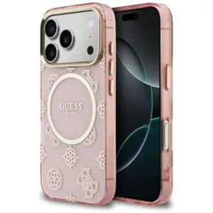 Guess IML Peony Dot MagSafe Case for iPhone 17 Pro - Pink - Θήκη Προστασίας για iPhone 17 Pro σε Ροζ Χρώμα